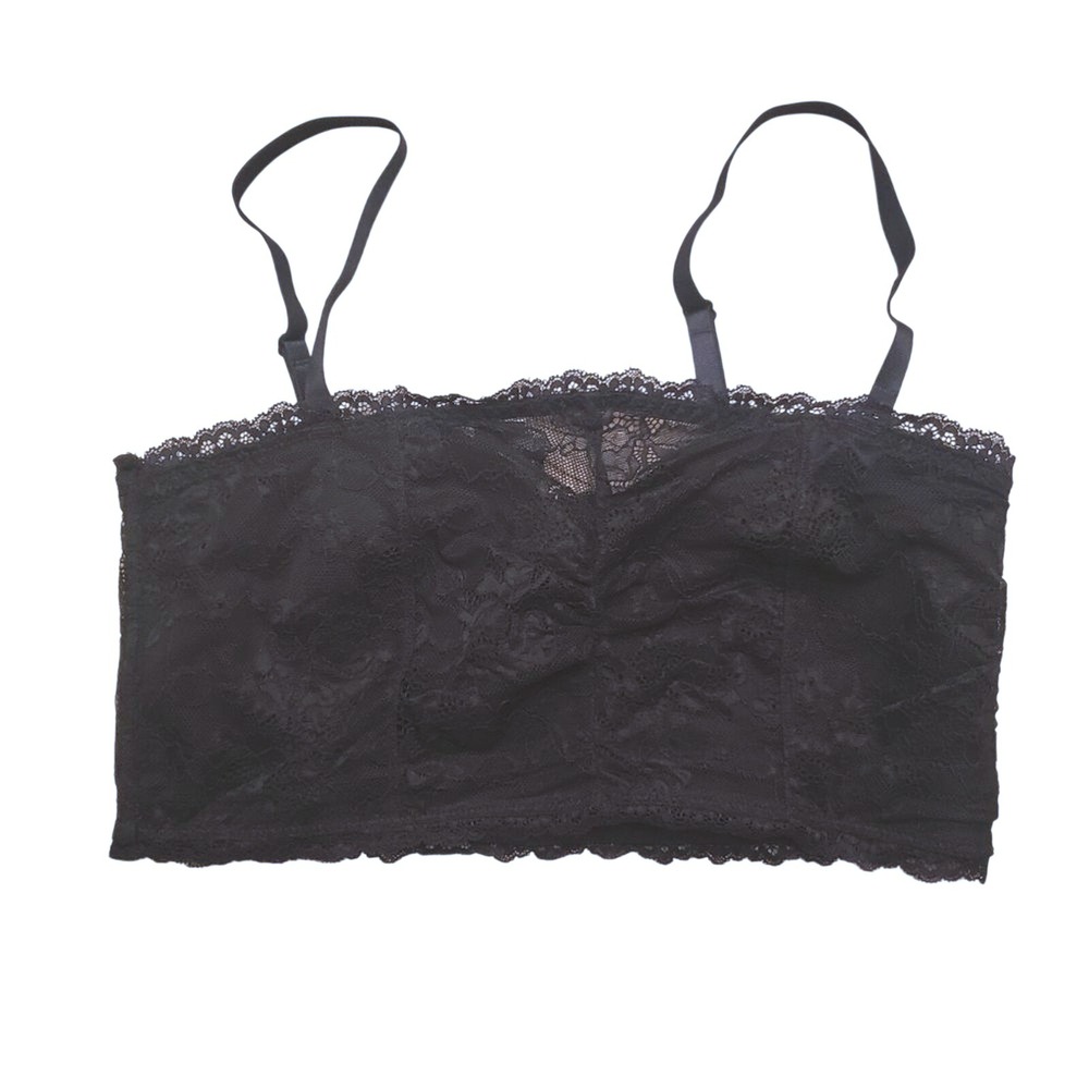 Torrid NEW 1 1X Black Lace Bandeau Bralette Bra Sexy NWT